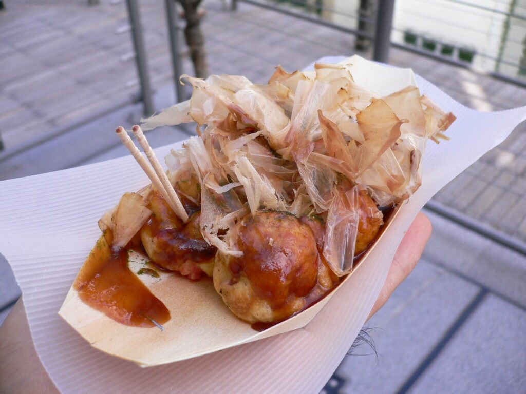 Takoyaki photographed in Dotonbori Osaka